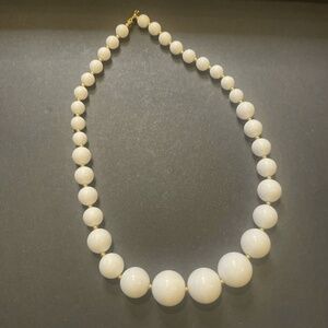 Elegant White Beaded Necklace